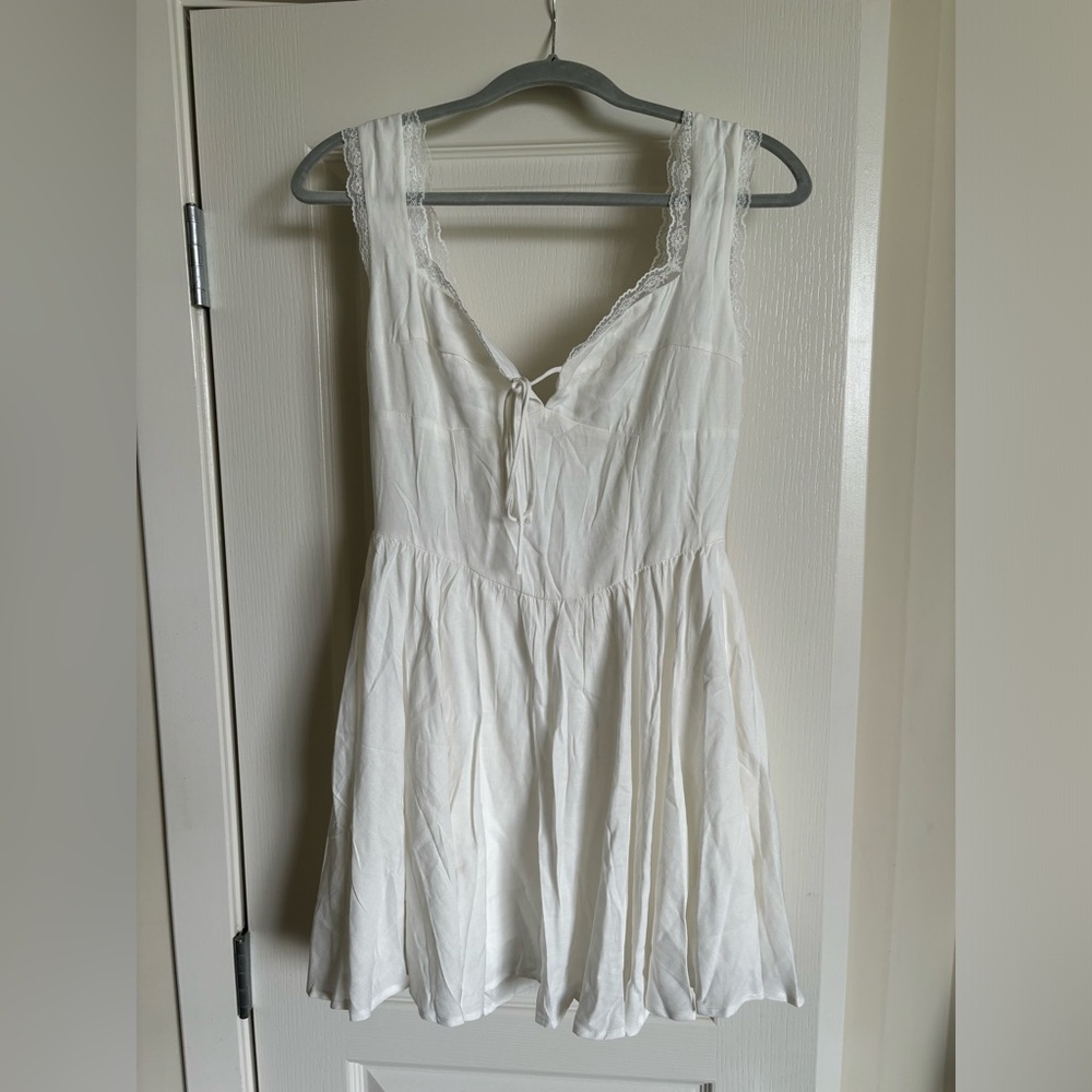 Lace trimmed dress